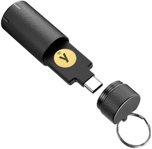 NOPKEY YubiKey Case for 5C NFC & 5 NFC, Metal Hard Shell Keychain Case, Waterproof & Shockproof, EVA Lined (Black)