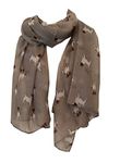 Pamper Yourself Now Grey jack russell dog scarf/wrap