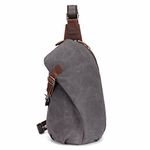 AOTIAN Waterproof Waxed Canvas Men's and Women's Small Sling Bags Backpacks For Hiking Biking Travel Outdoor Casual Chest Bags Gray