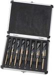 8pc 1/2” Shank Silver and Deming Drill Bit Set in Aluminum Carry Case, High Speed Steel (HSS) | SAE Size 9/16” - 1” by 1/16th Increment