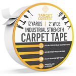 Target Control 36ft / 2” Extra Wide Carpet Tape for Rugs on Carpet – Double Sided Carpet Tape Heavy Duty – Stop Rugs Moving, Non Slip Rug Gripper Tape