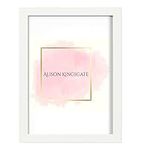 Alison Kingsgate 17x11 Inch Frame White Picture Frames In Multiple Sizes - 17x11 White Frames With Safe Perspex Front & Wall Mounting - 17x11 White Frame - White Photo Frame