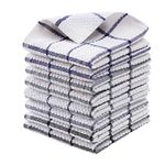 Egles Dish Towel Set of 8, 100% Cotton Grid Dish Cloths Terry Kitchen Towel 12" x 12" Ultra Soft Super Absorbent Reusable Cleaning Cloths, Multi-Purpose Quick Drying for Dishwashing (4 Colors)