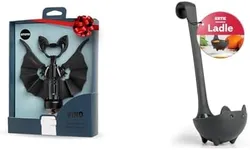 Bundle of 2!!! - OTOTO Vino Spooky Bat 2-in-1 Wine & Beer Opener & NEW!! Katie Cat Soup Ladle by OTOTO - Black Cat