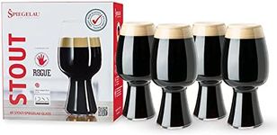 Spiegelau Craft Beer Stout Glass, Set of 4, European-Made Lead-Free Crystal, Modern Beer Glasses, Dishwasher Safe, Professional Quality Beer Pint Glass Gift Set, 21 oz