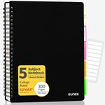 SUNEE 5 Subject Notebook College Ru