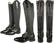 HKM Men's 9115 Reitstiefel Sevilla Teddy, Leder, Standardlänge/-Weite, Unisex 36-46 Riding Boots, Black, 11 UK