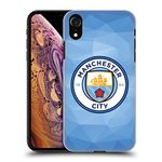 Head Case Designs Officially Licensed Manchester City Man City FC Blue Full Colour Badge Geometric Hard Back Case Compatible With Apple iPhone XR