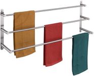 KOKOSIRI Bath Towel Bars 32'' Bathroom 3-Tiers Ladder Towel Rack Wall Mount Towels Shelves Stainless Steel, Brushed Nickel, B5002BR-L32