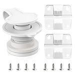 Cooler Replacement Parts Kit for Coleman,Ice Chest Plastic Hinges,Cooler Standard Drain Plug Assembly and Stainless Steel Screws Sets Compatible with Coleman Coolers（1" Shaft Length）