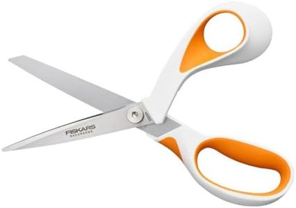 Fiskars 1014579 Scissors RazorEdge Softgrip 21 cm, Stainless Steel Blade/Plastic Handles, Orange