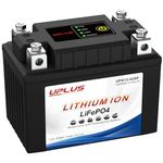 UPLUS 12V 2.5Ah Lithium Motorcycle Battery, UPS12-025F 150A LiFePO4 Powersport Batteries with Re-Start Function, Replace for YTX4L-BS, NLP5, YTZ5S-BS, YTZ7S, YTZ7L-BS, YTZ8V, YTX5L-BS