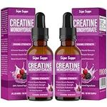 Creatine Monohydrate 2 Pack - 120ML | Potent Creatine for Muscle Growth | Easy-to-Use Berry Blast Flavour | Creatine Monohydrate Powder Alternative | Maximum Gym Performance | Enhanced Absorption