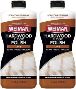 Weiman Wood Floor Polish and Restorer 32 Ounce (2 Pack) - High-Traffic Hardwood Floor, Natural Shine, Removes Scratches, Leaves Protective Layer - Packaging May Vary