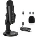 ZealSound USB Microphone,Condenser Phone Computer PC Mic kit,Plug&Play Gaming Microphones for PS 4&5.Mic Gain&Volume Control,Echo &Mute Button for Vocal,Record,Streaming,Discord YouTube Podcast on Mac