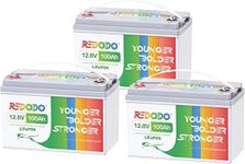 Redodo 3Pcs 12V 100Ah LiFePO4 Batte