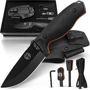 Holtzman's Gorilla Survival 'Bloodline' Full Tang 1095 High Carbon Steel Fixed Blade Survival Knife with Kydex Sheath