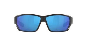 Costa Del Mar Tuna Alley Sunglasses, Matte Black, Blue Mirror 580G Lens