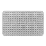 Lifekrafts PVC Accu-Pebble Anti-Slip Bathroom Shower Mat (Grey, 88x58 cm)