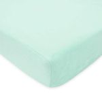 American Baby Company Heavenly Soft Chenille Fitted Crib Sheet for Standard Crib & Toddler Mattresses, Fair Aqua, for Boys & Girls