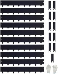 Pmango 10-Pack Galvanized Steel Landscape Lawn Edging - 8.5 inch Height Black Powder Coated Bendable Metal Strips - Hammer-in Edge Border - Yard Pathway Divider 40 inch Each(33Ft Total), #LYLB85BK-US