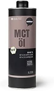 Wohltuer Bio MCT Öl 1000 ml - Hergestellt aus reinem Bio Kokosöl - C8 Caprylsäure & C10 Caprinsäure - für ketogene Ernährung