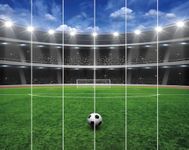 Walltastic Football Crazy Wallpaper Mural, FSC Paper, Multi, 8 feet High x 10 feet Wide, 1 Size