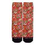 Function - Red Floral Pattern Fashion Socks