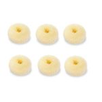 Mini Chignon Donut Hair Shaper, 6 PCS Bun Makers for Short and Thin Hair, 2 Inch Beige Bun Forms for Kids & Girls