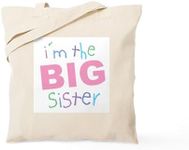 CafePress I'm The Big Sister Tote Bag Reusable Natural Beige Canvas Shopping Bag