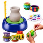 Goyal's Kids Pottery Wheel Kit - Battery Operated Pottery Wheel & Painting Kit for Beginners with Modeling Clay, Sculpting Clay & Tools