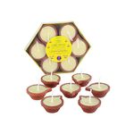 Welburn Veda&Co™ Pure Cow Ghee Diya for Puja - 7 Pieces, Upto 3 Hours Burn Time, Ghee Blended Filled Clay Diya Batti, Ready to Use Diwali Diyas for Daily Pooja