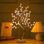 FORTUQO Star Tree lamp for Baby Room Decore, Aesthetic Room Decor for Nursery Night Light, Home Decor for Living Room (WarmWhite)