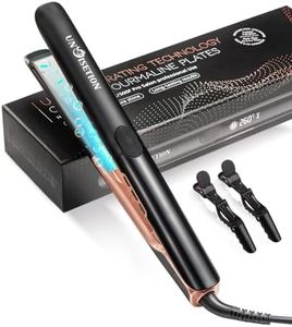 UNOISETION Planchas del Pelo, Plancha de Pelo Profesional Tecnología Iónica Triple Antiencrespamiento,Placas Flotantes Cerámica Avanzada,6 Temperaturas hasta 260°C Función Turbo y Memoria