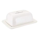 Premier 0722729 Charm Butter Dish, Dolomite, White