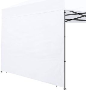 Joramoy Canopy Tent Sidewalls 10×10 for Pop Up Canopy, Instant Sunwall with Waterproof and UV Protection Layer,1 Pack Sidewall Only(White)