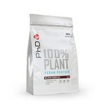 PhD Nutrition 100 Percent Plant Vegan Protein Powder, Rich in BCAA and Low Calorie, Belgian Chocolate, 21g of Plant Based Protein, 40 Servings per 1 kg Bag