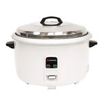 SQ Professional Blitz Electric Rice Cooker with Automatic Cooking Non-Stick Removable Inner Pot | Measuring Cup & Spatula |Glass Lid & Steam vent | Keep-Warm Function |White (3.60L)