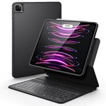 ESR iPad Keyboard Case for iPad Pro 12.9 inch (3rd, 4th, 5th, 6th Generation),Magnetic Detachable 12.9 inch ipad Pro Case with Keyboard, Adjustable Portrait/Landscape Mode, Black