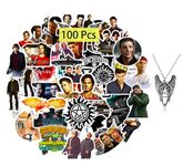 GTOTd Movie Stickers (100Pcs with Necklace Decor) Film Super Gifts Merch Party Supplies Vinyl Stickers Guitar Laptop Luggage Water Bottle Decals for Teens