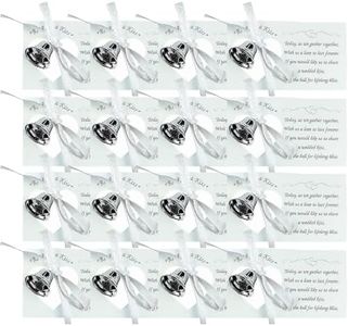 Fun Wedding Kissing Bells with Poem Cards (Bulk set of 50) Unique Wedding Reception Party Supplies
