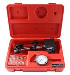 Accusize Industrial Tools 3 Pc Set, 110 Lb Capacity Magnetic Base, 0-1 inch x 0.001 inch Dial Indicator and 22 Ps Indicator Point Kit, Eg01-1039