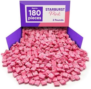 Strburst All Pink Chewy Candy - 2 Pounds Approx 180 Strawberry Candies - Bulk Candy Individually Wrapped Christmas Candy - Snacks for Kids and Adults - Pink Christmas Candy Bulk for Candy Buffet and Christmas Decoration
