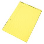 [Pack of 5] Spiral Memory Aid A4 Yellow 160 Page Paper Notepad Refill Legal Lined Writing Pads