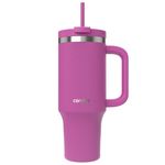 Contigo Streeterville Tumbler, 40 oz (1.18 L), Insulated Stainless Steel Water Bottle with Straw and Leak-Proof Lid, Galactic Pink