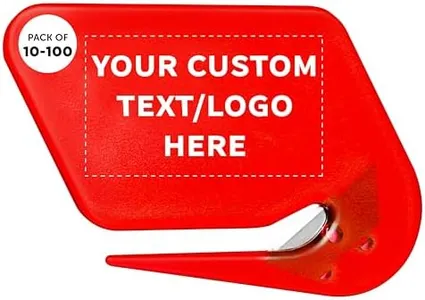 Custom Translucent Plastic Letter Openers Set of 100, Personalized Bulk Pack - Perfect for Home or Office - TRed