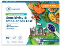 5Strands Standard Package - 210 Food & 125 Environmental Intolerances Tested, 80 Nutritional Imbalances, Hair Analysis at Home Collection Kit, Holistic Health Test Results Within 7-10 Days