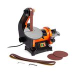 VonHaus Belt and Disc Sander - 25 x 760mm Belt / 125mm Disc Sander – Adjustable Sanding Table Changeable Sanding Discs Belts