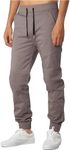 ITALYMORN Grey Joggers Men Elastic Waist Pants with Pockets 2XL Stone Grey