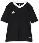 Adidas MBE20 Entrada 22 Short Sleeve Soccer T-Shirt, Jersey, Black (H57497), 120